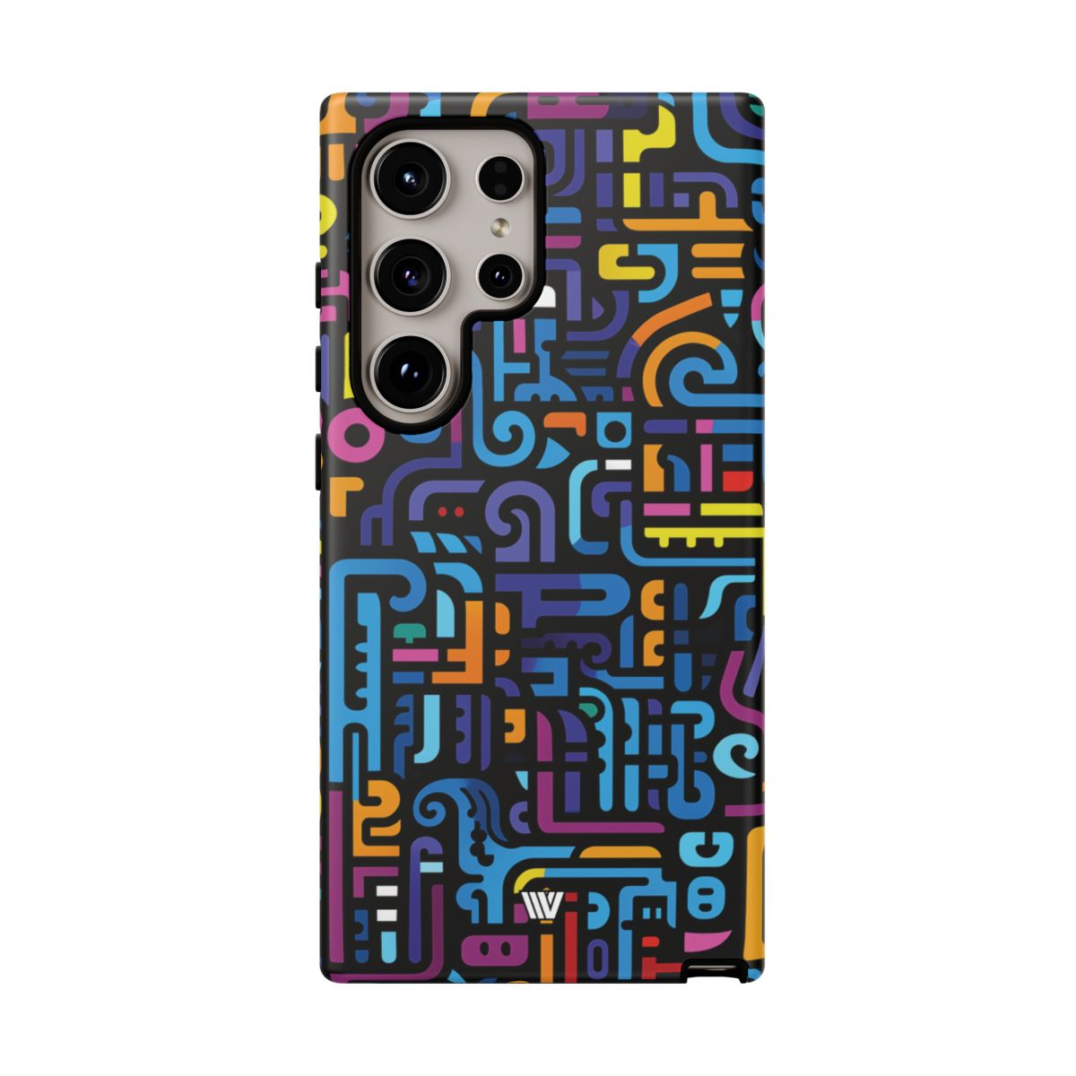 Tough Phone Case Dual-Layer Impact Resistant NEON GLYPHS