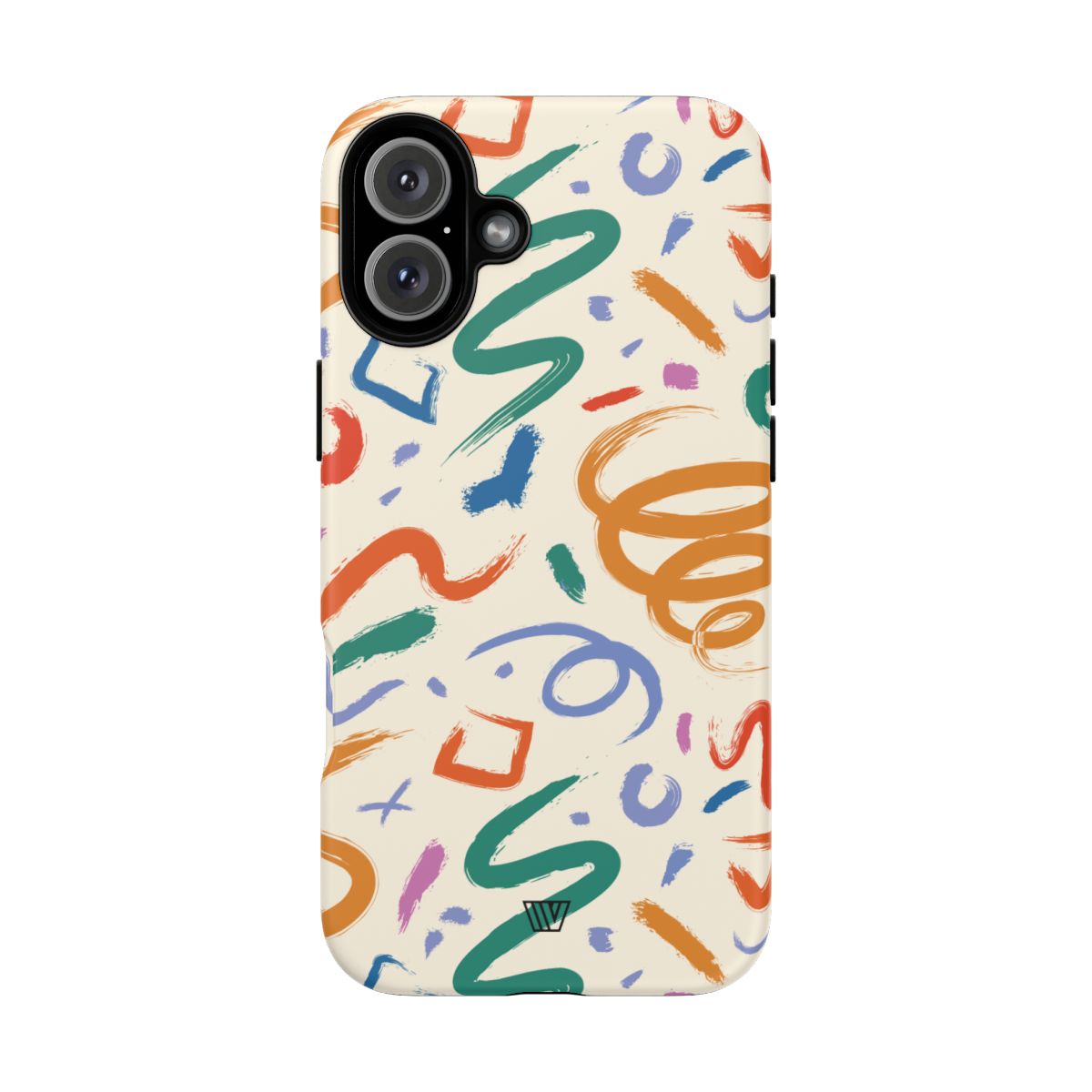 Doodle Brush Strokes Tough Phone Case