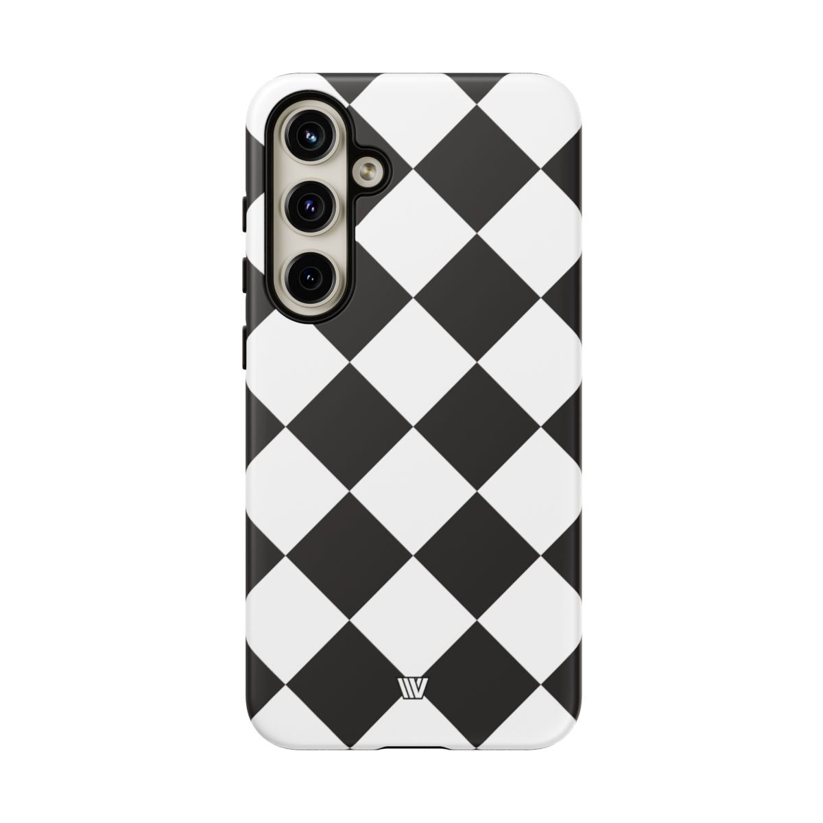 Black & White Diamond Tough Phone Case Dual-layer Protection