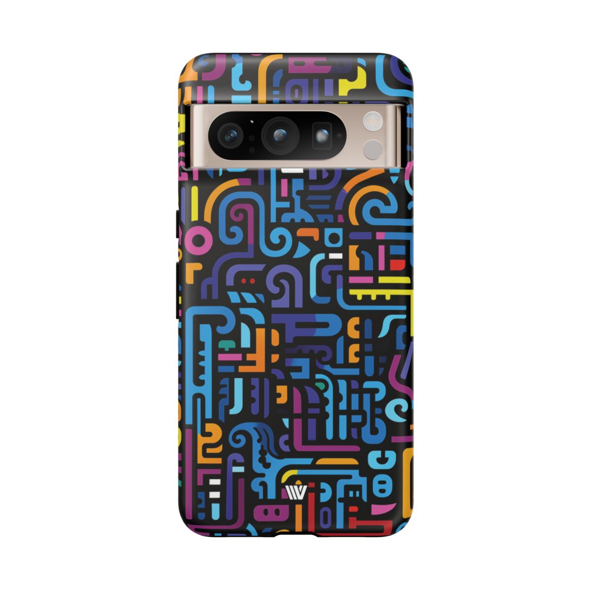 Tough Phone Case Dual-Layer Impact Resistant NEON GLYPHS
