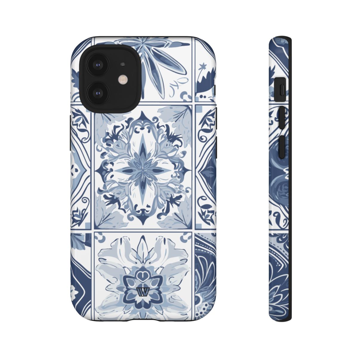 Blue White Tile Tough Impact-Resistant Phone Case
