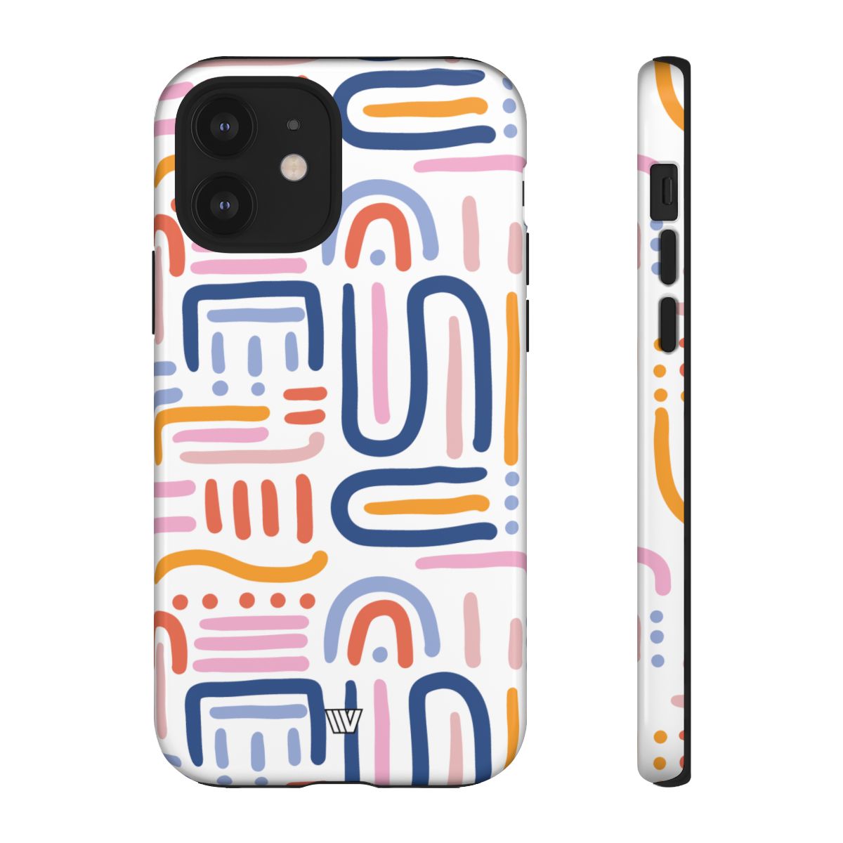 Tough Phone Case Dual-Layer Protection MEMPHIS BOLD LINES