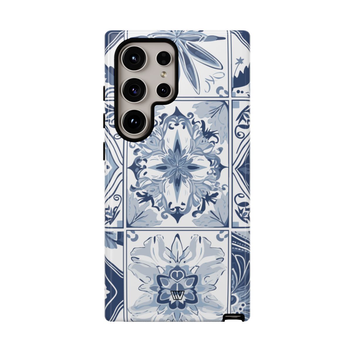 Blue White Tile Tough Impact-Resistant Phone Case