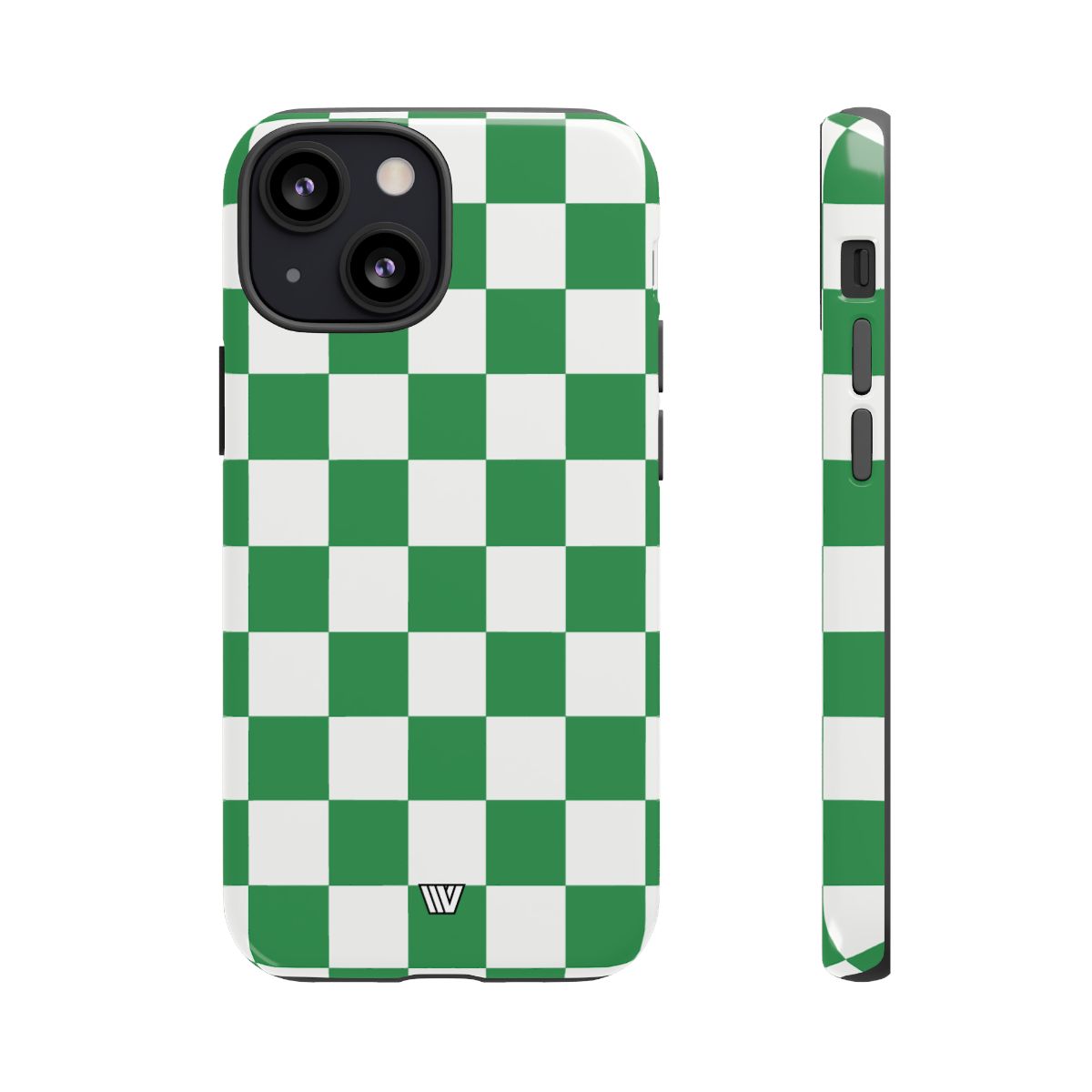 Green White Checkerboard Tough Phone Case