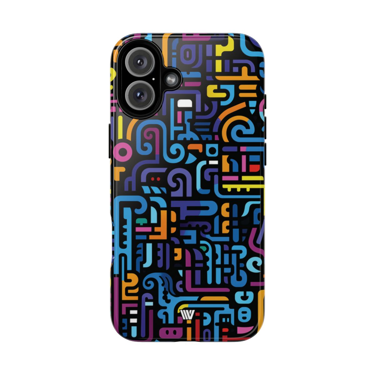 Tough Phone Case Dual-Layer Impact Resistant NEON GLYPHS