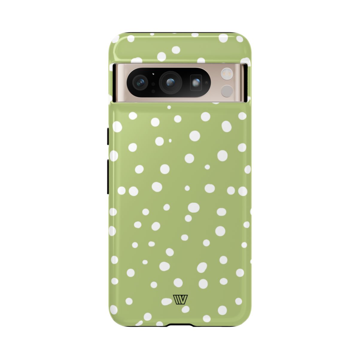 Tough Phone Case Dual-Layer Protection PALE OLIVE DOTS