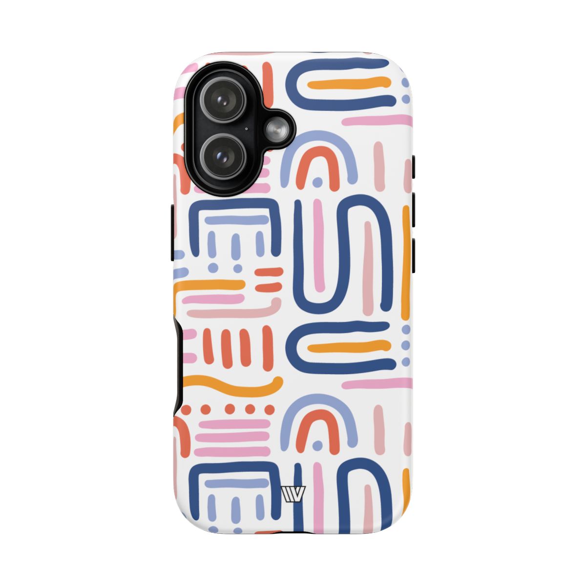 Tough Phone Case Dual-Layer Protection MEMPHIS BOLD LINES