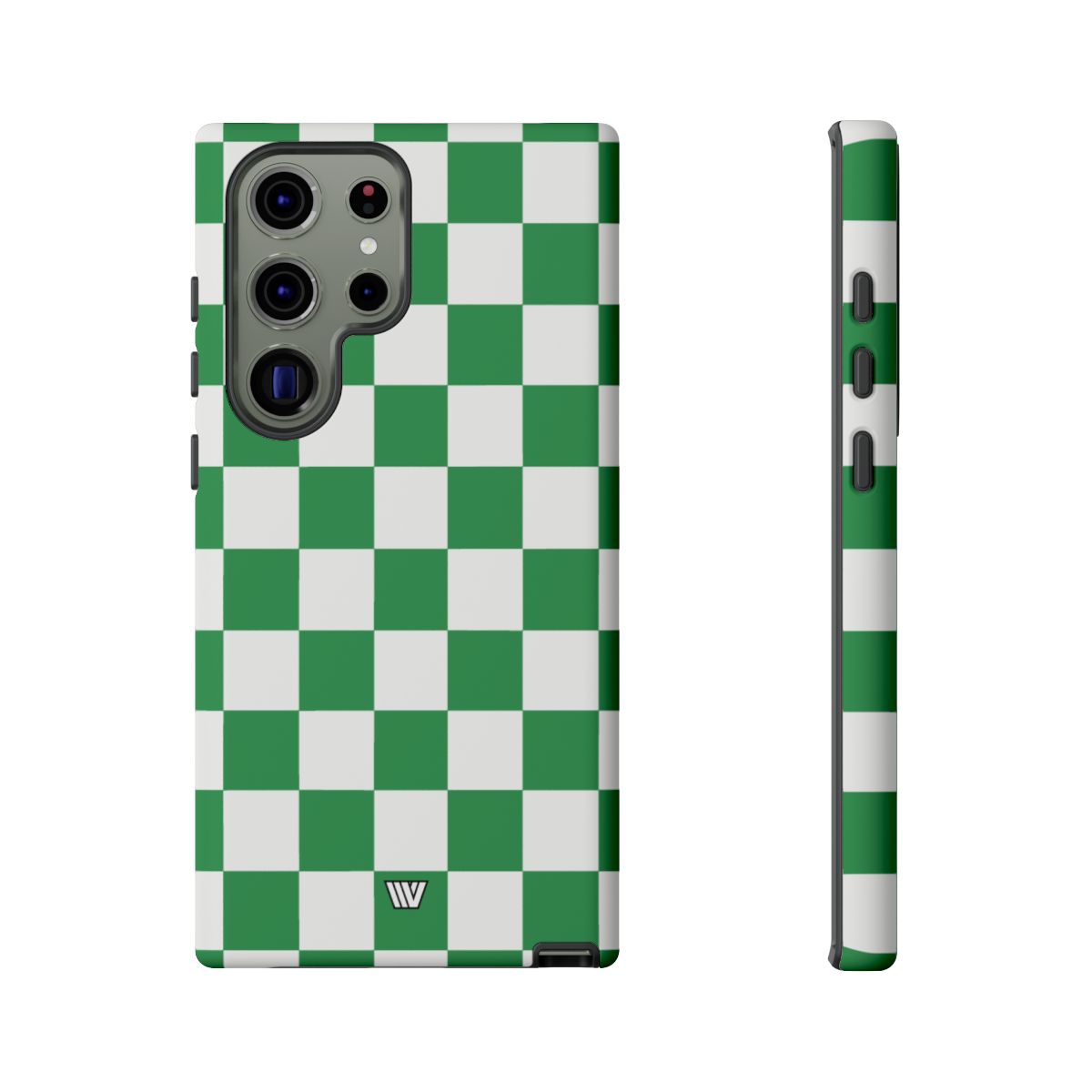 Green White Checkerboard Tough Phone Case