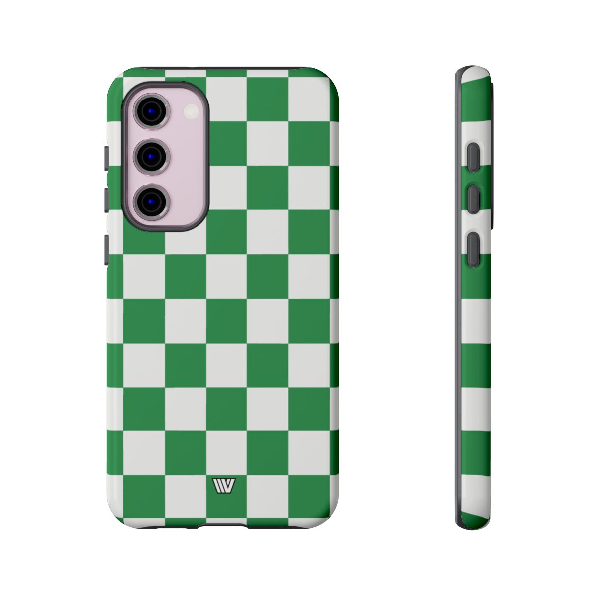 Green White Checkerboard Tough Phone Case