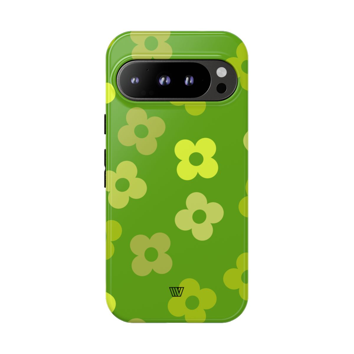 Green Retro Flowers Tough Phone Case