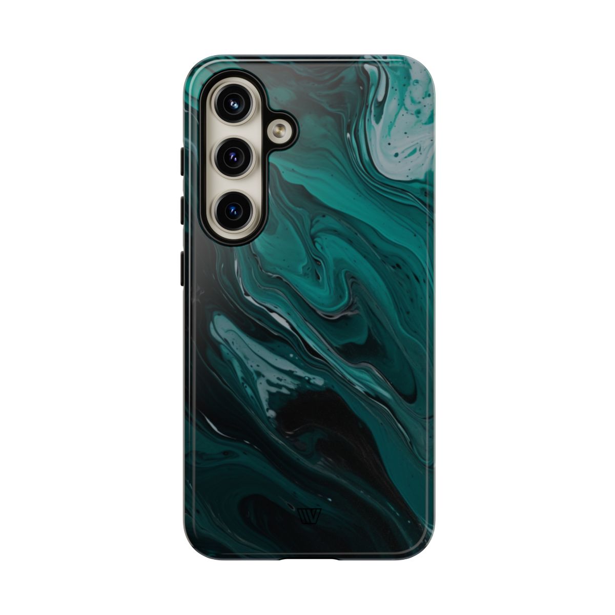Teal Paint Swirl Tough Phone Case