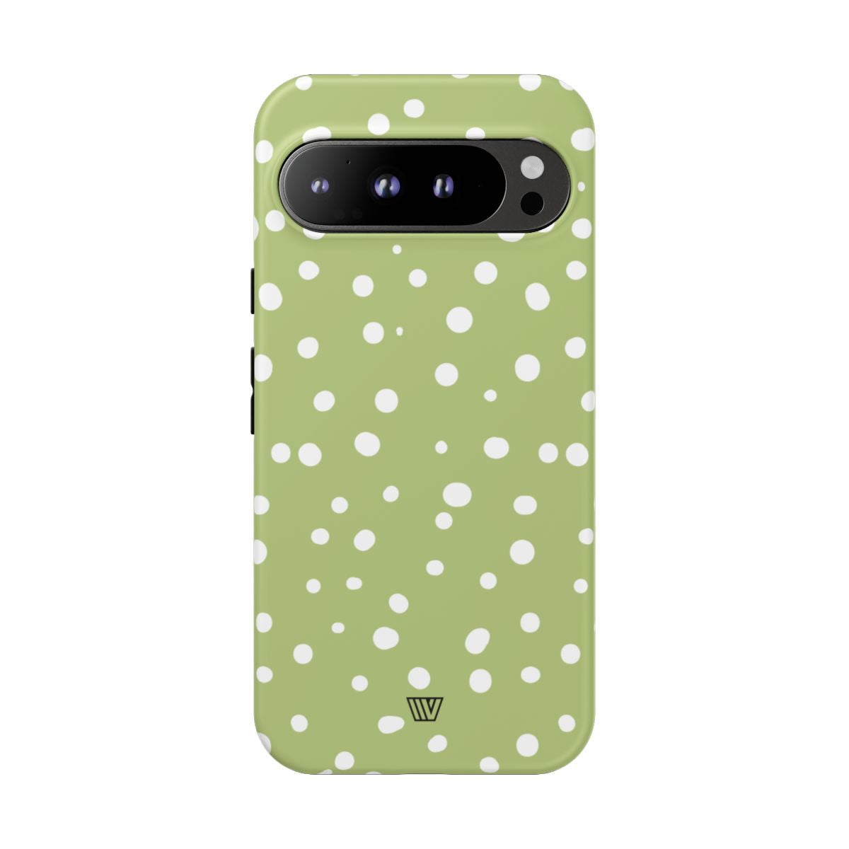 Tough Phone Case Dual-Layer Protection PALE OLIVE DOTS