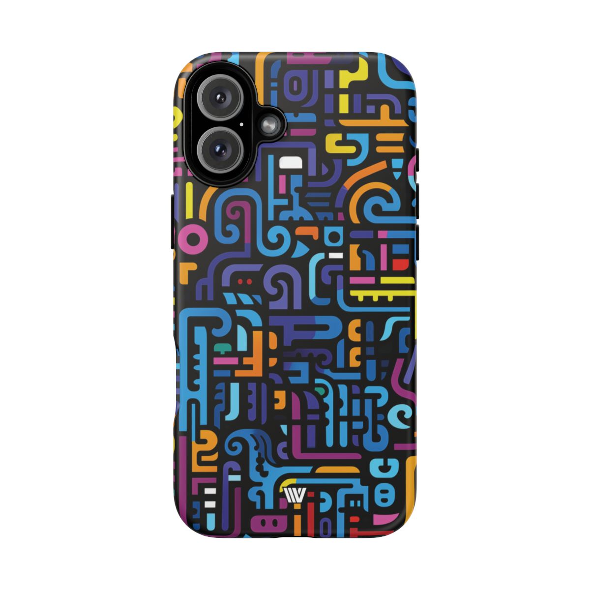 Tough Phone Case Dual-Layer Impact Resistant NEON GLYPHS
