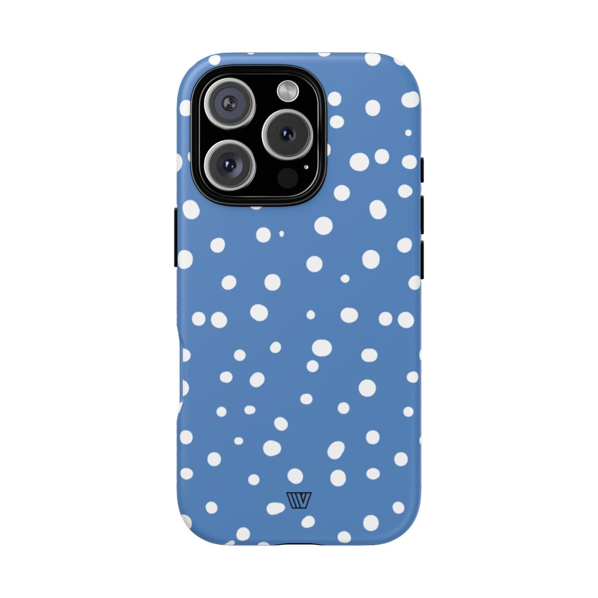 Dusty Blue Dots Tough Phone Case Dual-Layer Protection