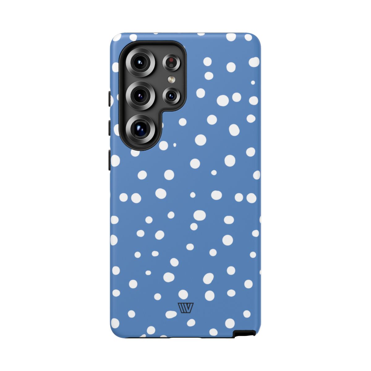 Dusty Blue Dots Tough Phone Case Dual-Layer Protection