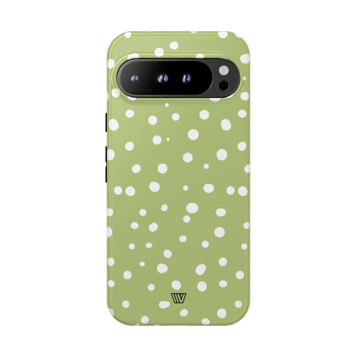 Tough Phone Case Dual-Layer Protection PALE OLIVE DOTS