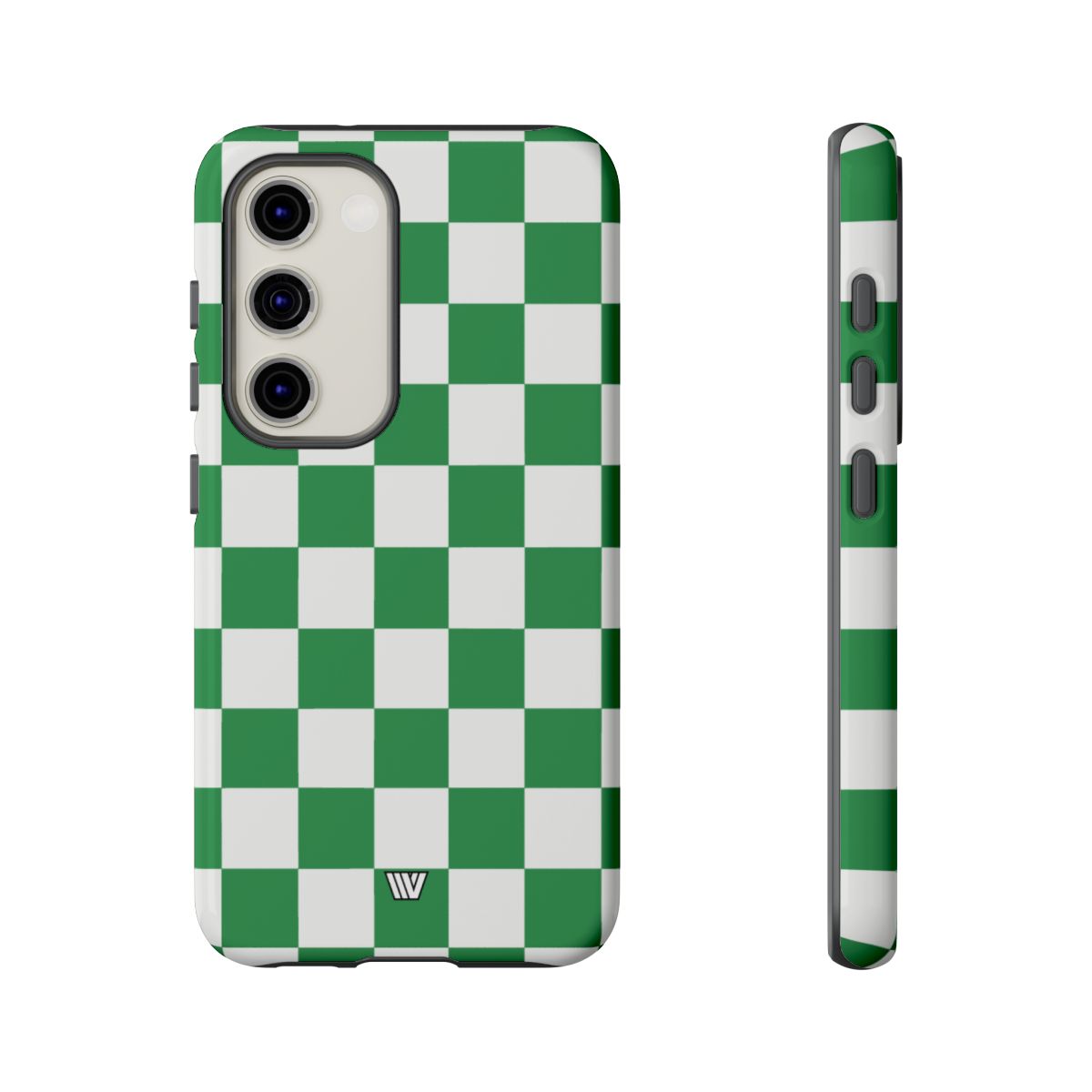 Green White Checkerboard Tough Phone Case