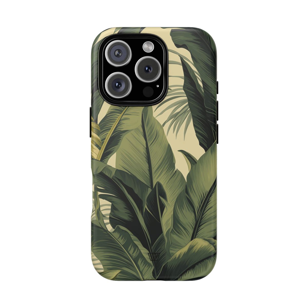 Tropical Leaves Tough Phone Case Dual-Layer Protection