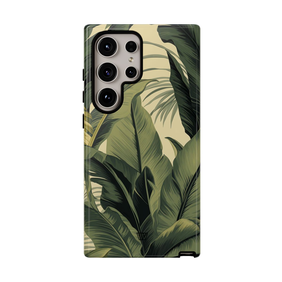 Tropical Leaves Tough Phone Case Dual-Layer Protection