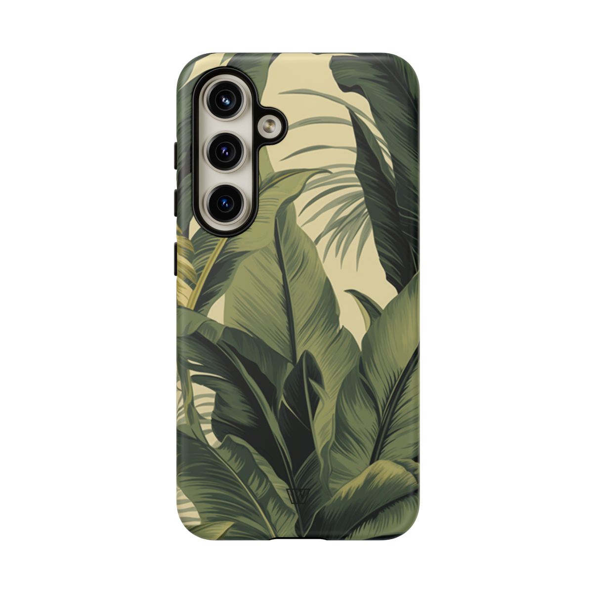 Tropical Leaves Tough Phone Case Dual-Layer Protection