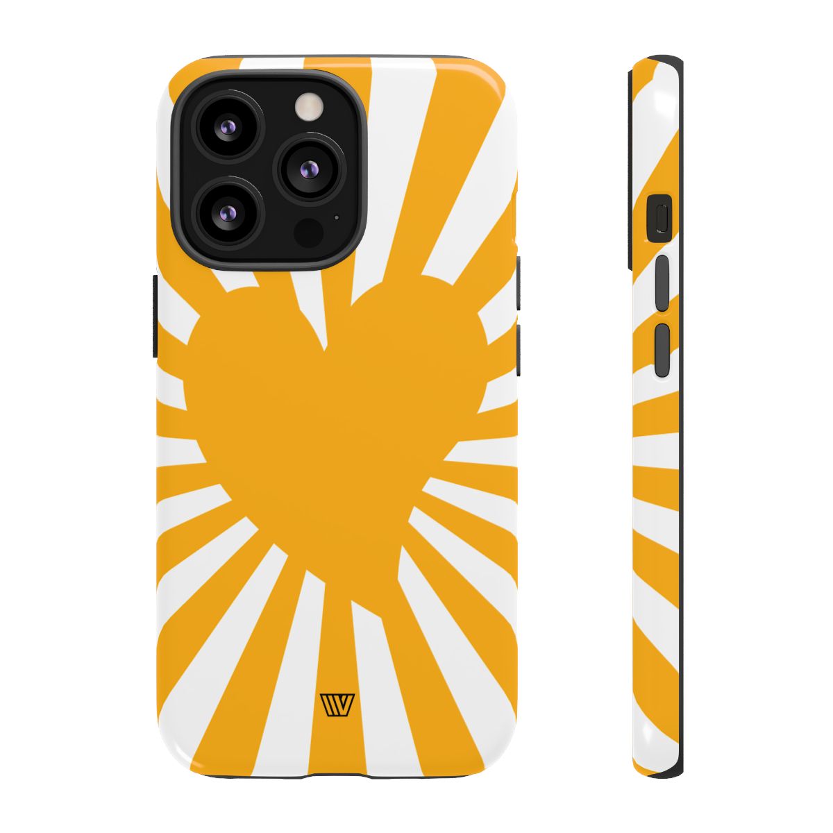 Heart Sun Rays Tough Phone Case with Impact Resistance