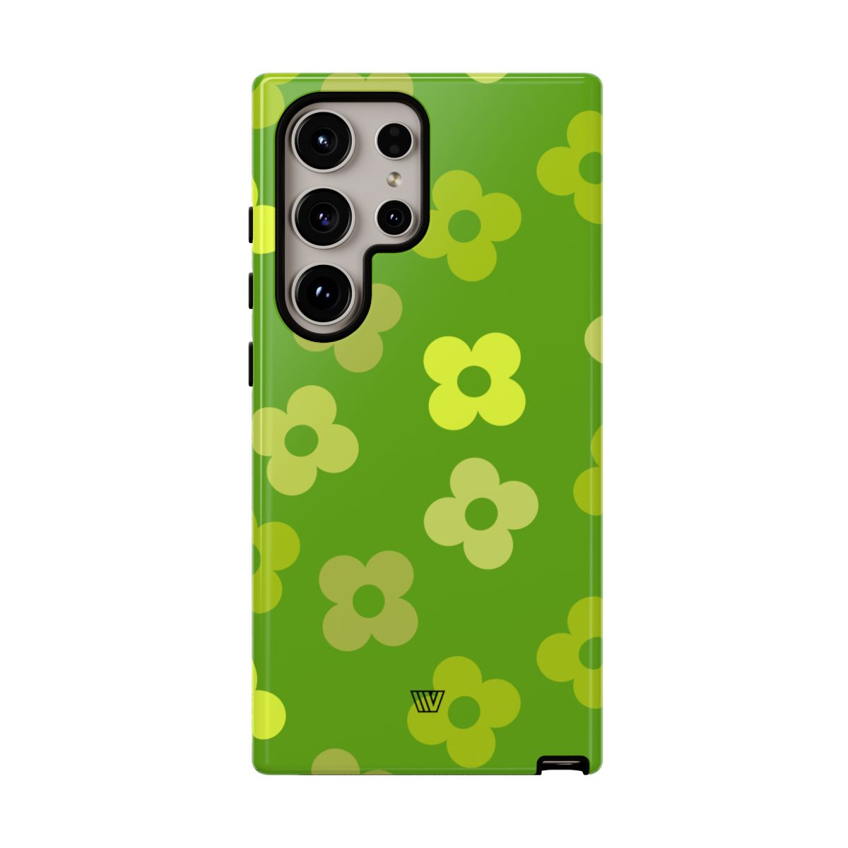 Green Retro Flowers Tough Phone Case