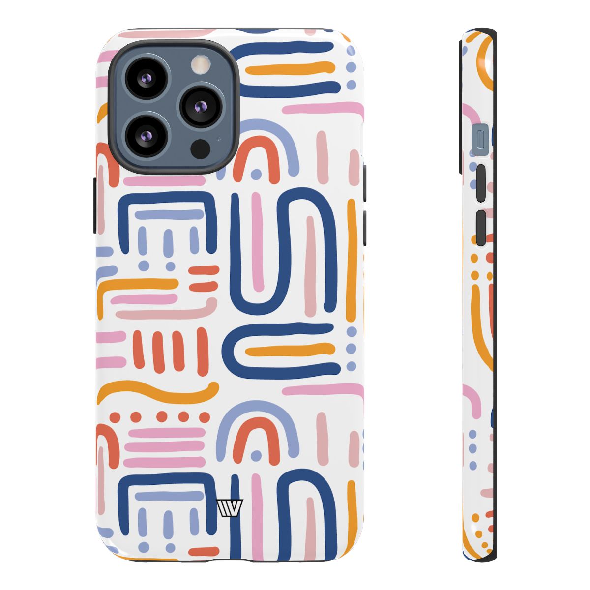 Tough Phone Case Dual-Layer Protection MEMPHIS BOLD LINES