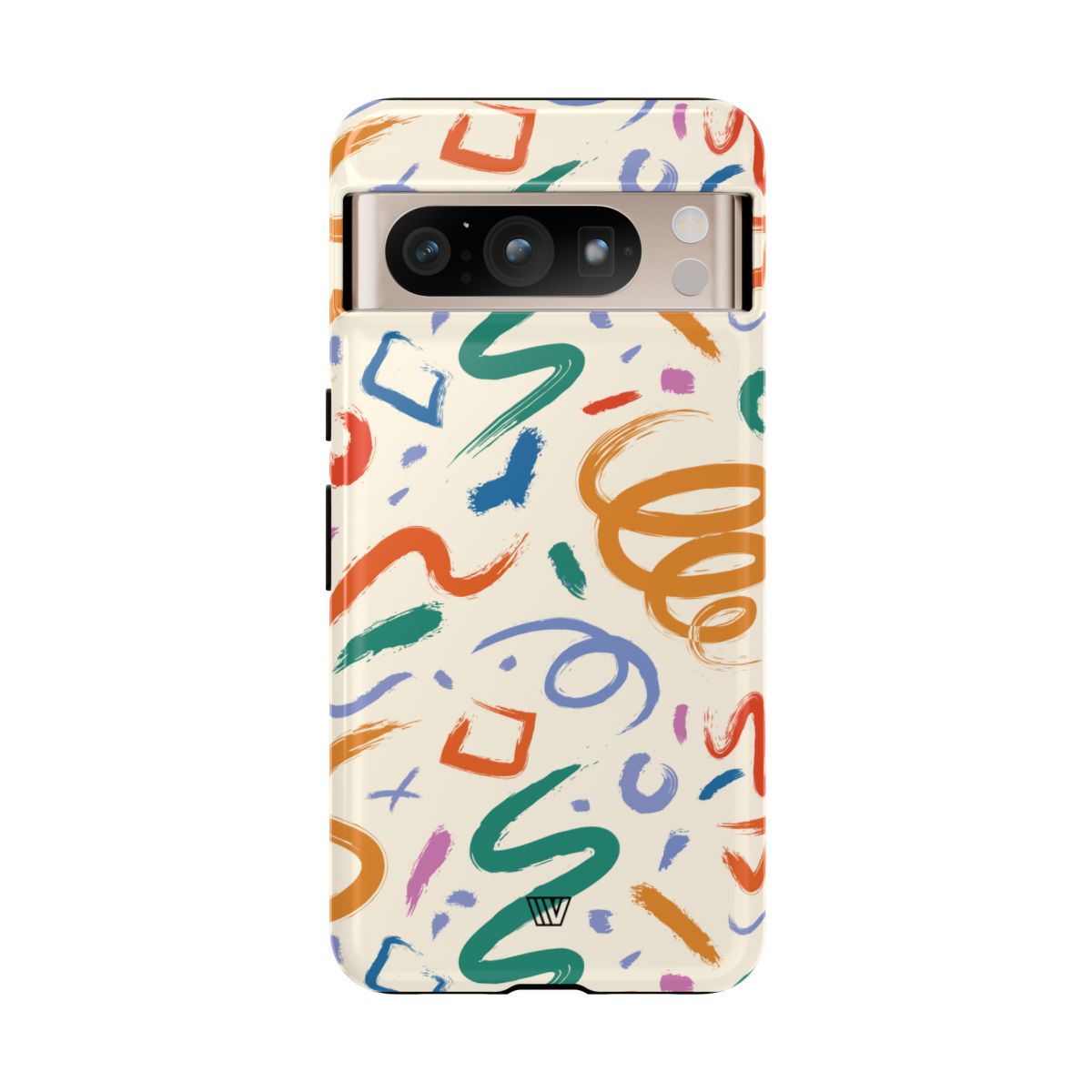 Doodle Brush Strokes Tough Phone Case