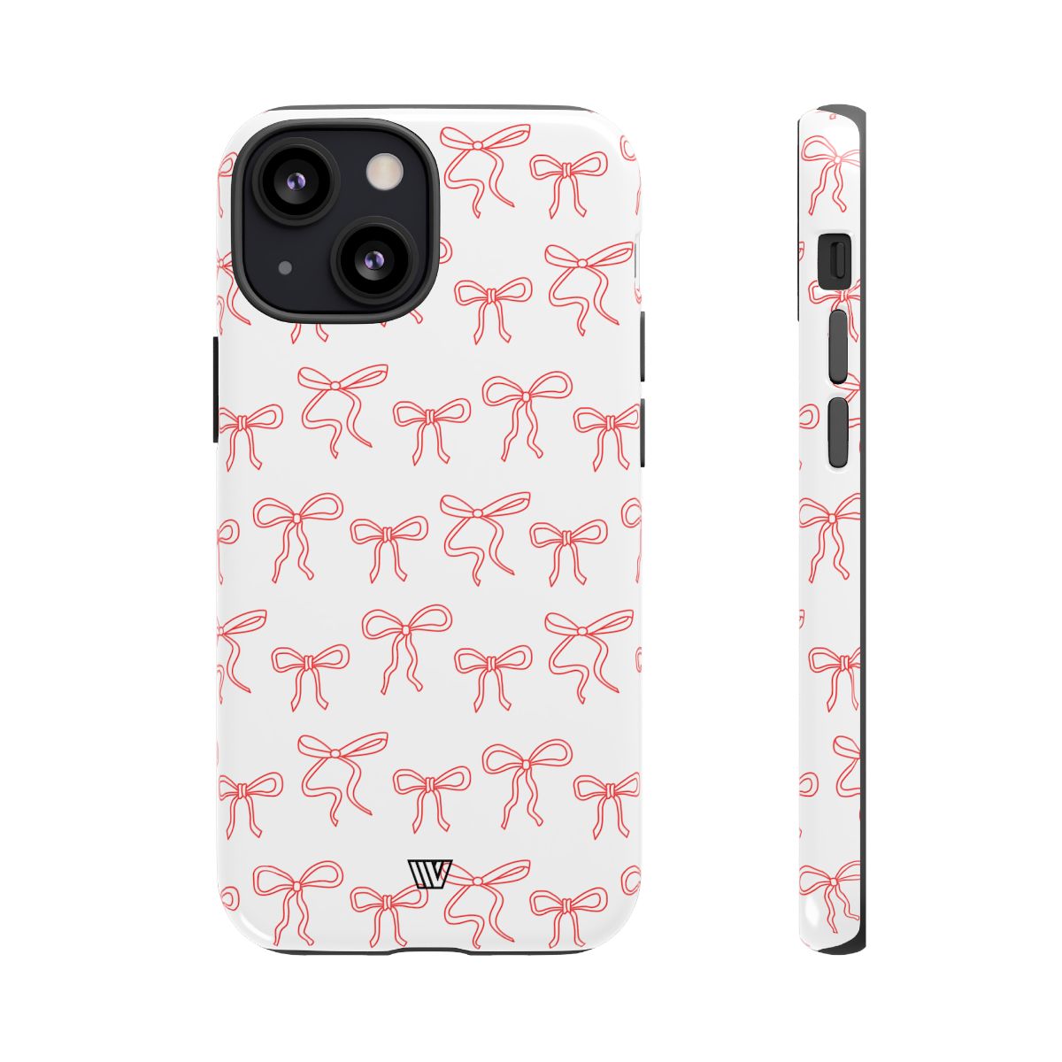 Red Ribbon Tough Phone Case Dual-Layer Impact Resistant Trovvve