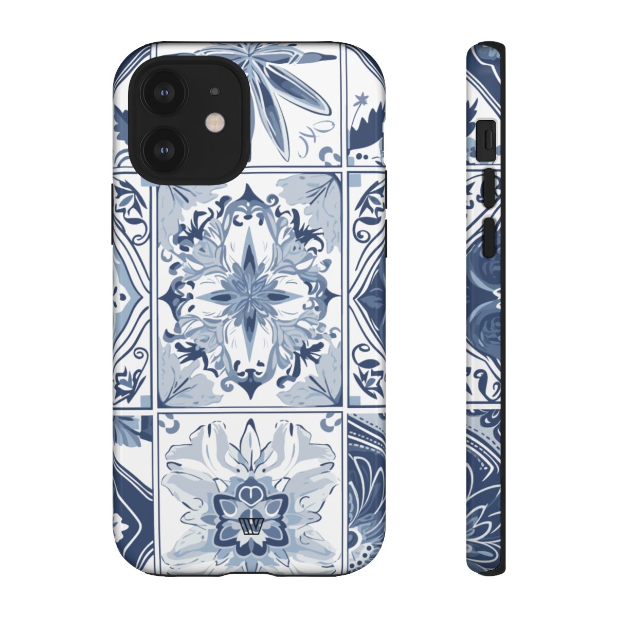 Blue White Tile Tough Impact-Resistant Phone Case