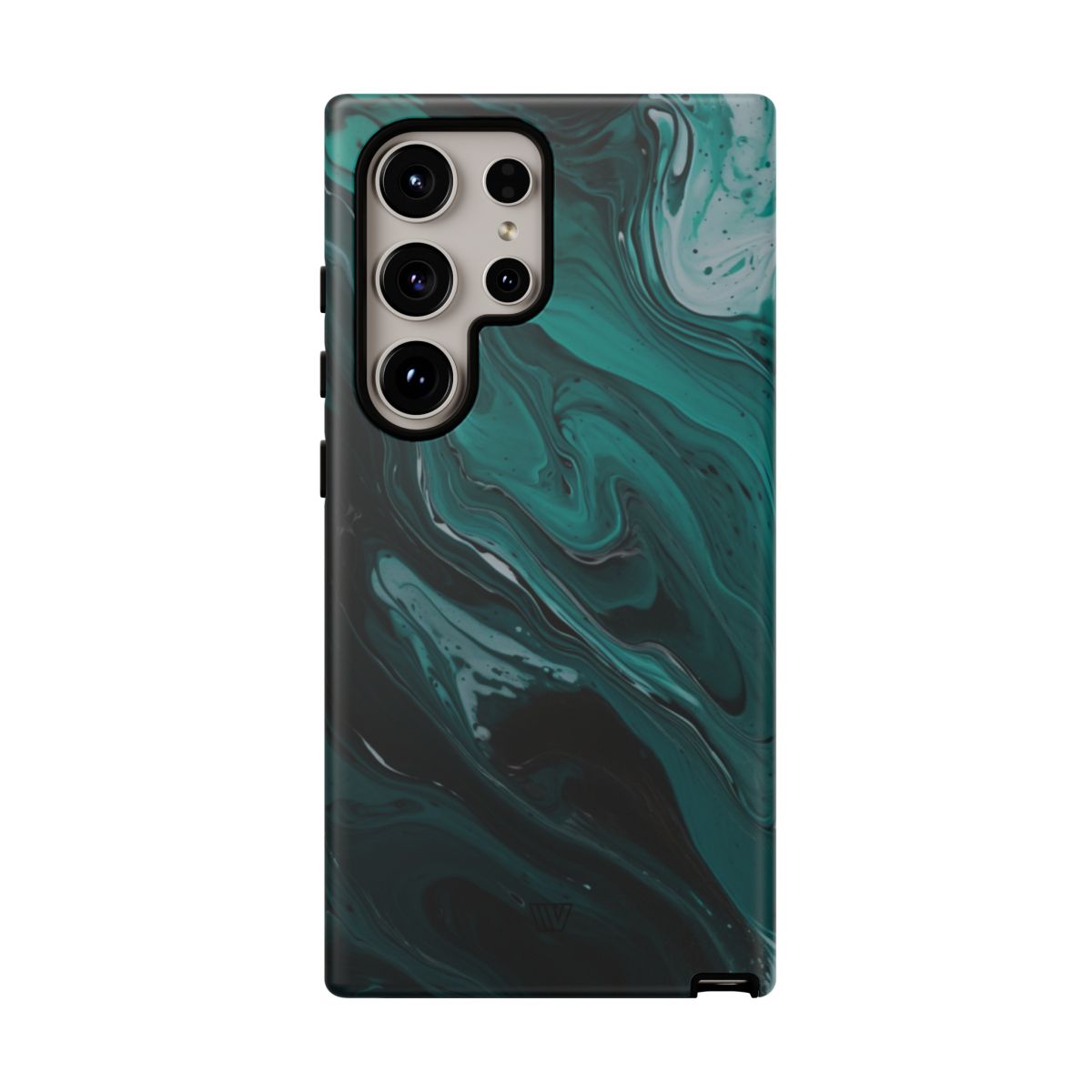 Teal Paint Swirl Tough Phone Case