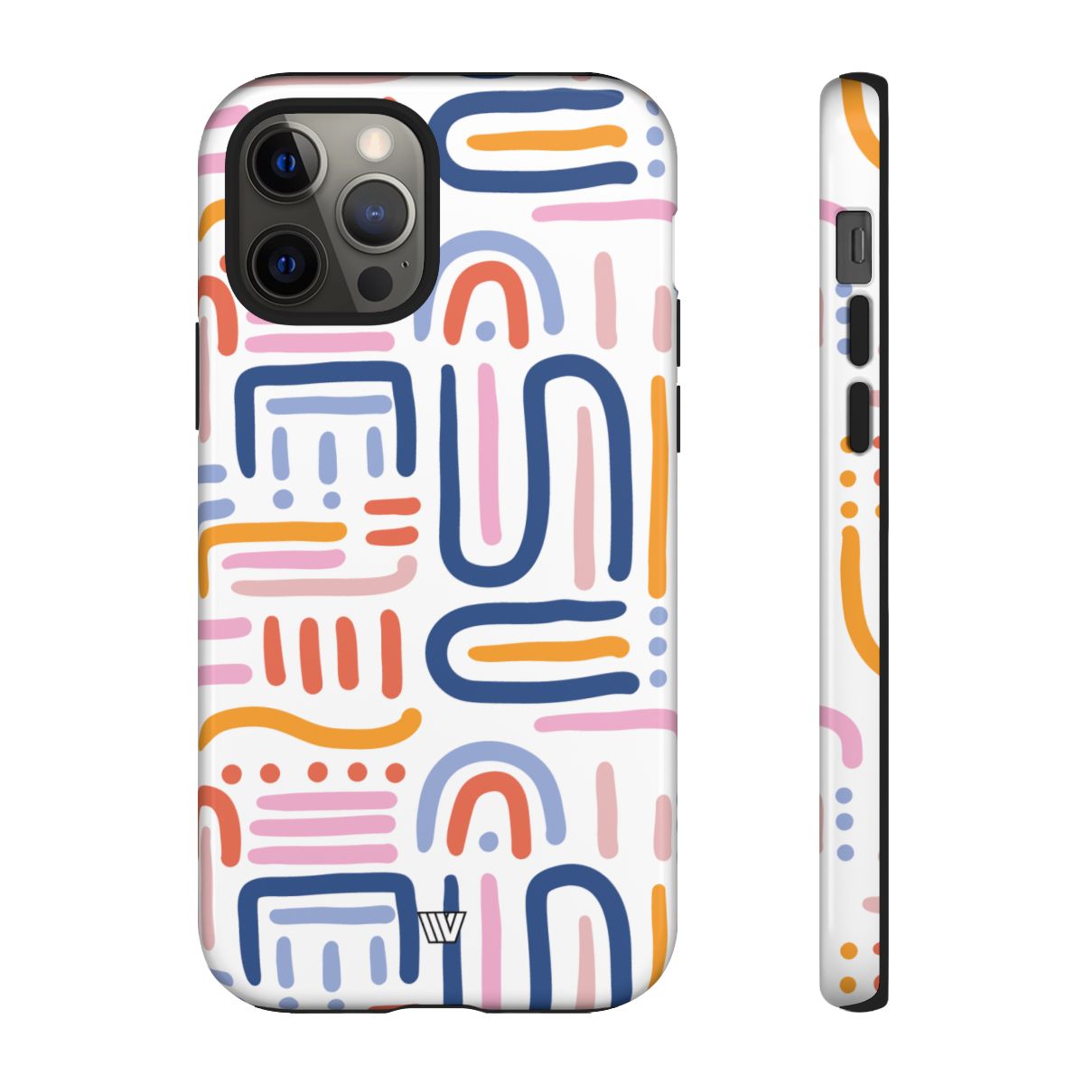 Tough Phone Case Dual-Layer Protection MEMPHIS BOLD LINES
