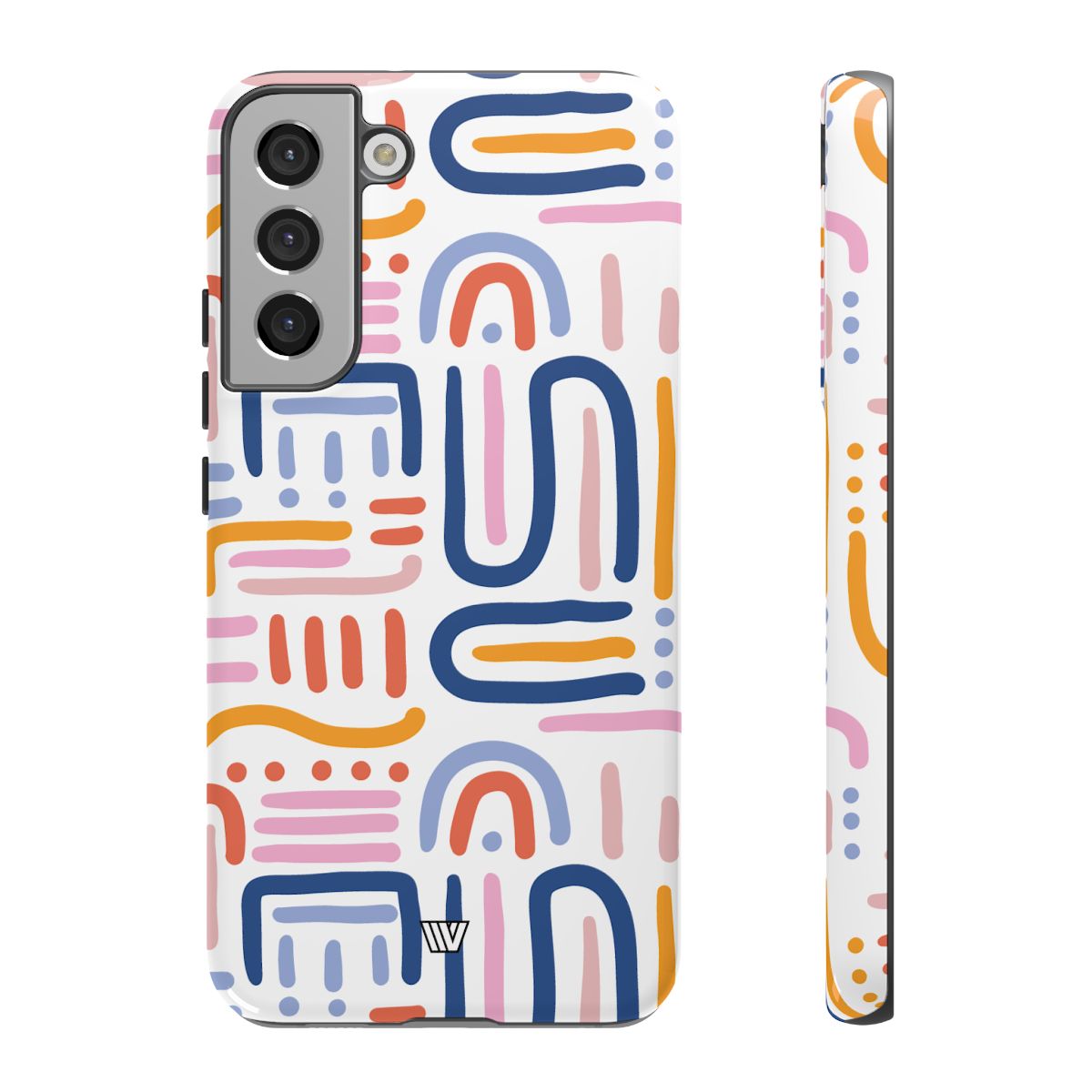 Tough Phone Case Dual-Layer Protection MEMPHIS BOLD LINES