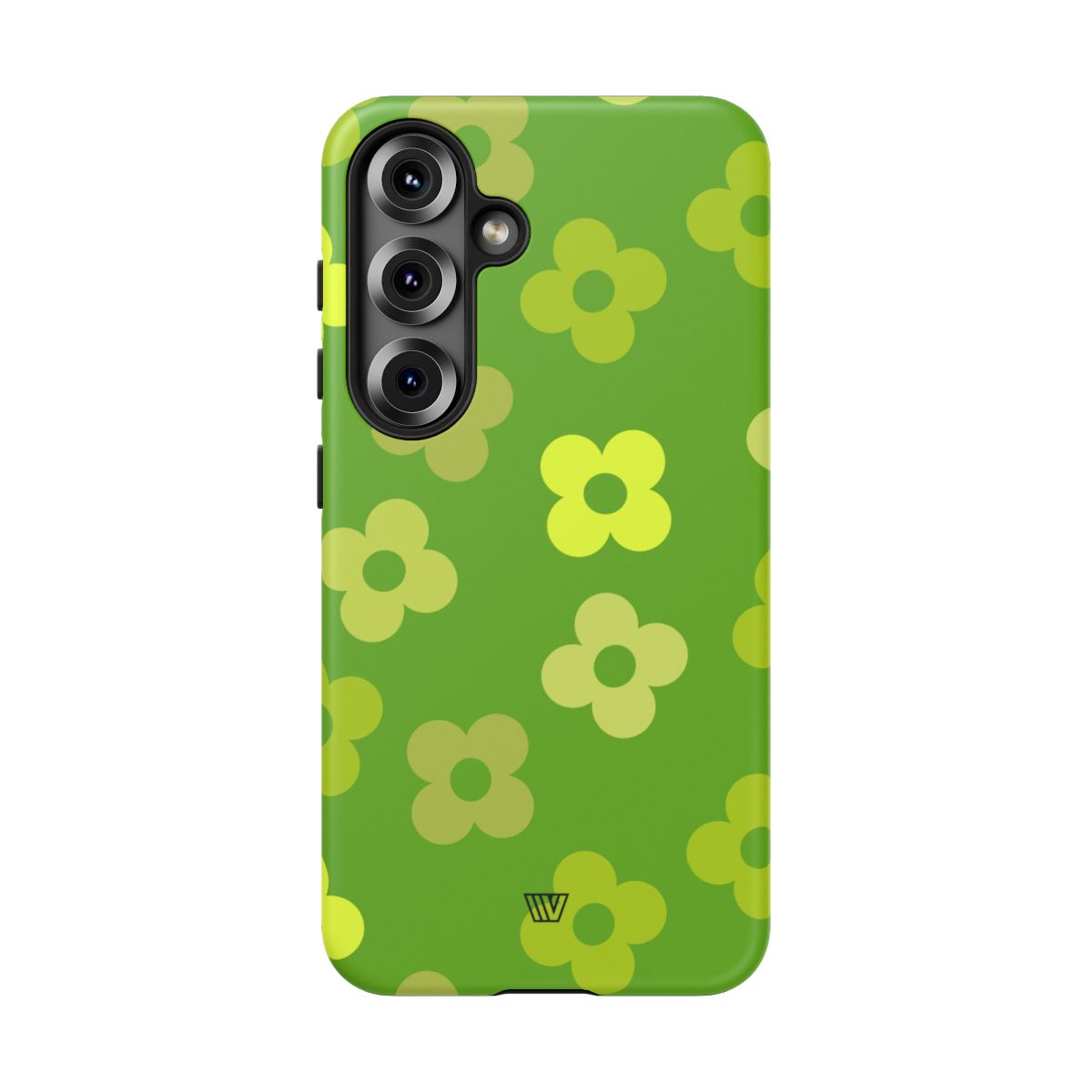 Green Retro Flowers Tough Phone Case