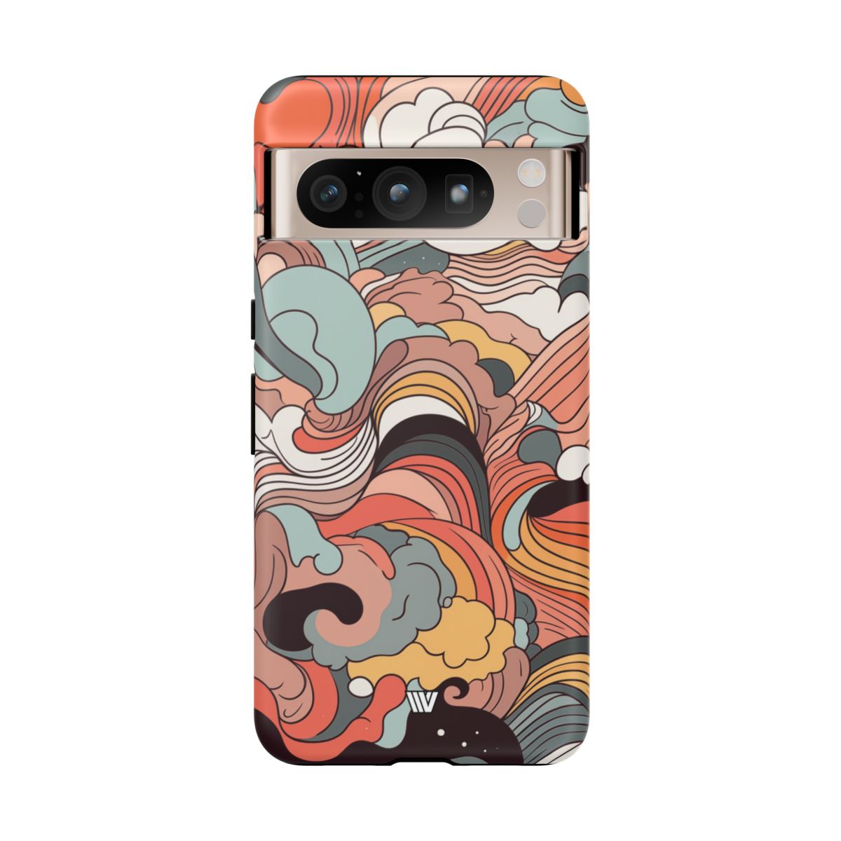 Abstract Doodle Clouds Tough Phone Case