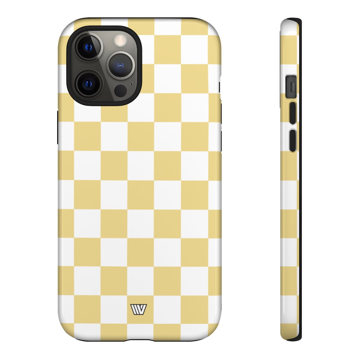 Banana Yellow Checkerboard Tough Phone Case