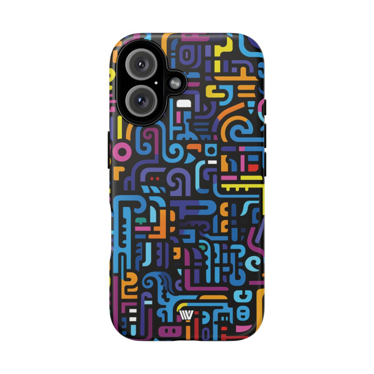 Tough Phone Case Dual-Layer Impact Resistant NEON GLYPHS