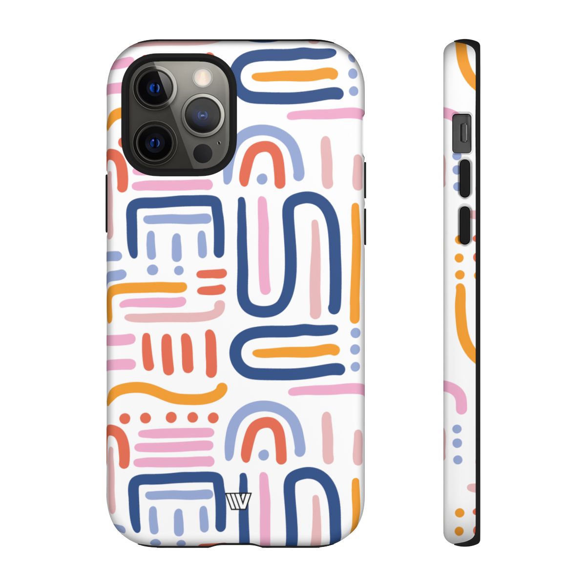 Tough Phone Case Dual-Layer Protection MEMPHIS BOLD LINES