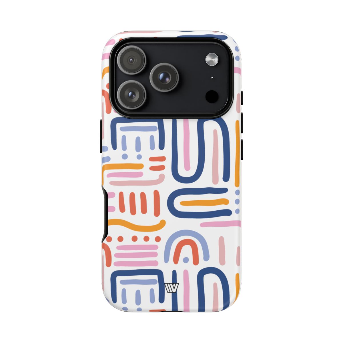 Tough Phone Case Dual-Layer Protection MEMPHIS BOLD LINES