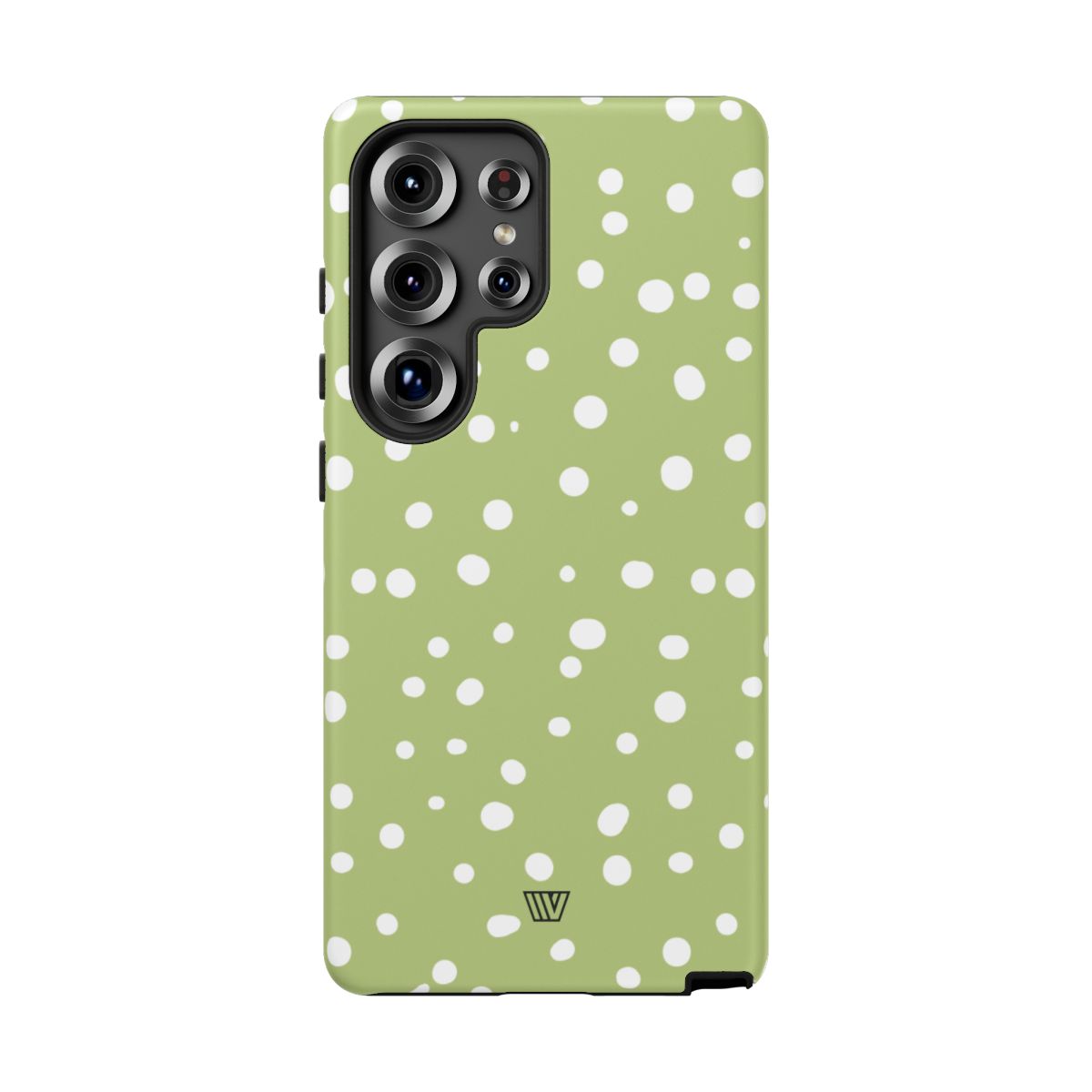 Tough Phone Case Dual-Layer Protection PALE OLIVE DOTS