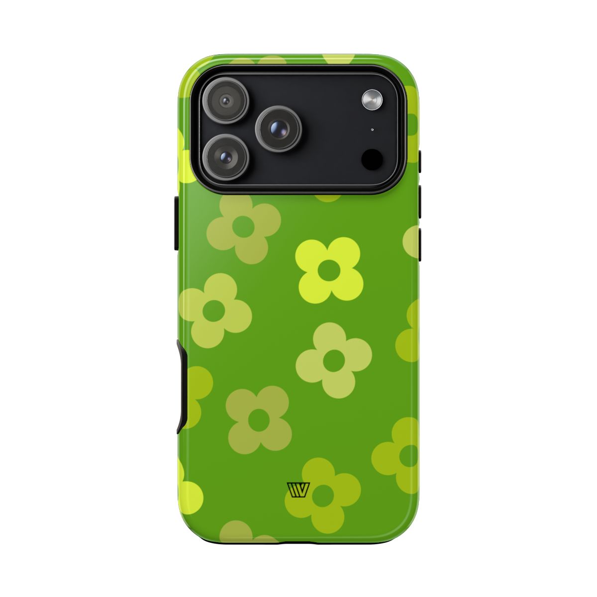 Green Retro Flowers Tough Phone Case