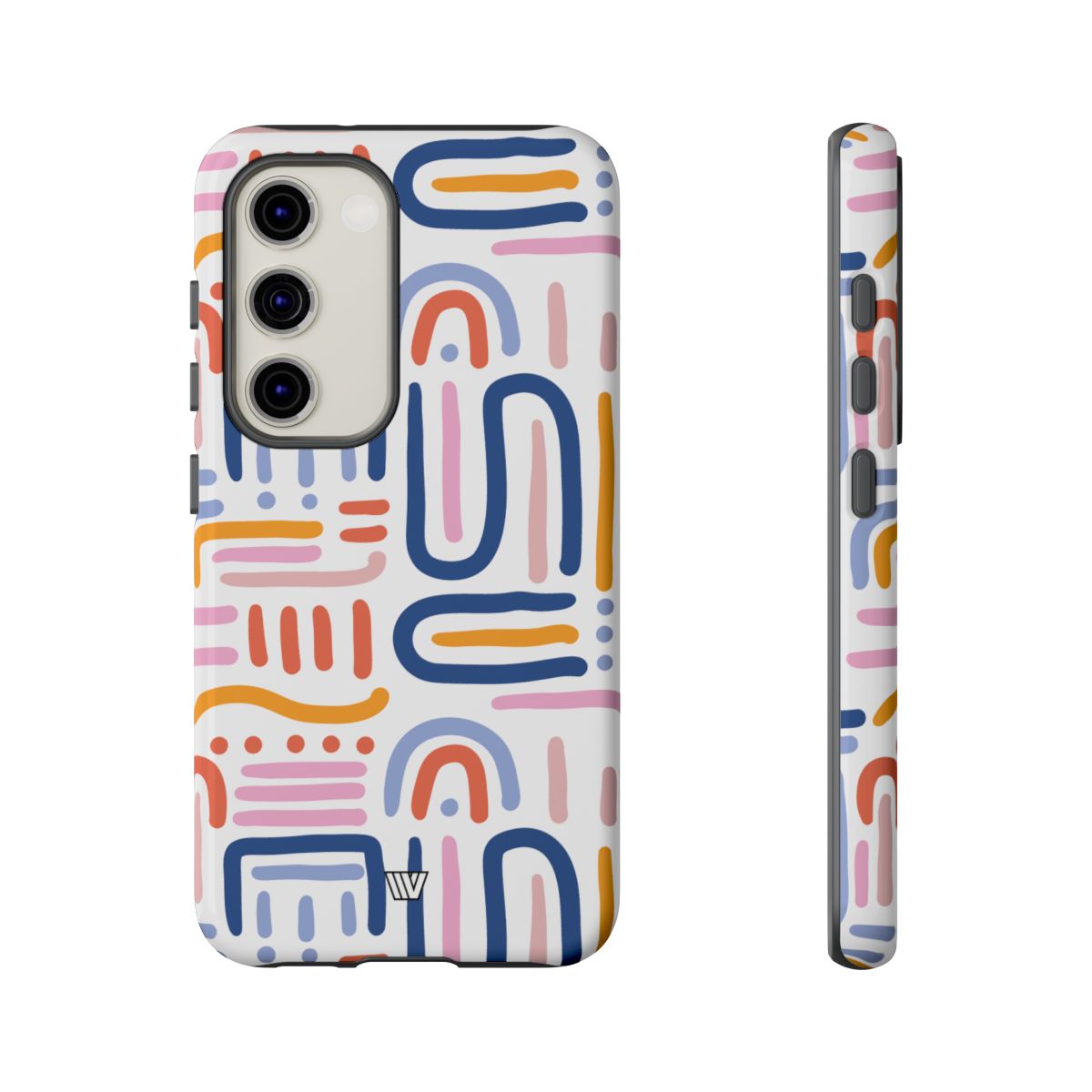 Tough Phone Case Dual-Layer Protection MEMPHIS BOLD LINES
