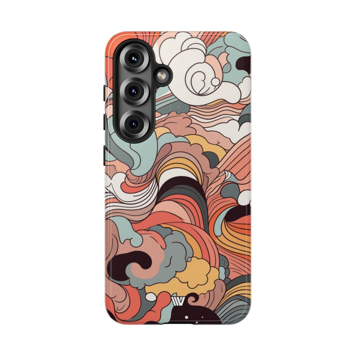 Abstract Doodle Clouds Tough Phone Case
