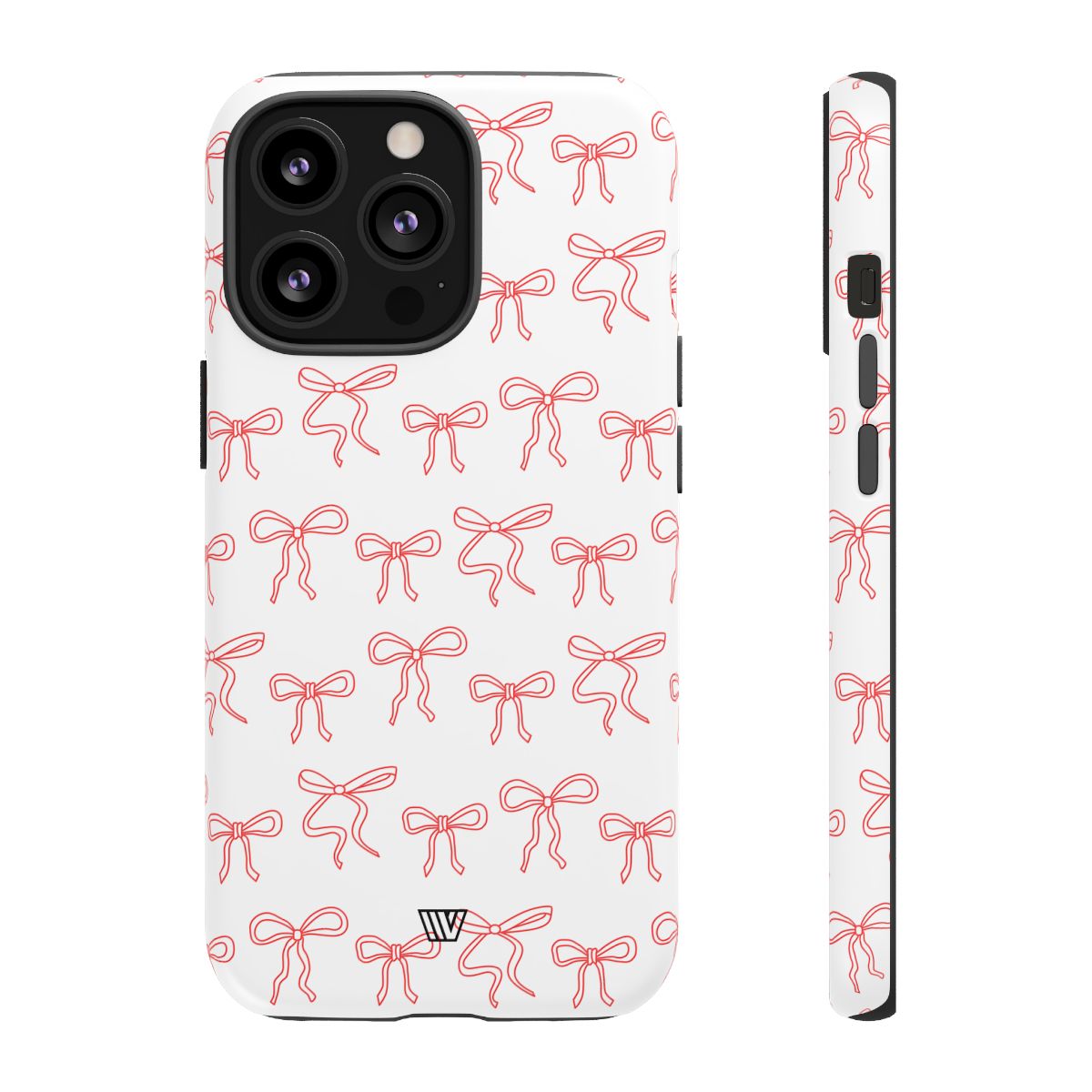 Red Ribbon Tough Phone Case Dual-Layer Impact Resistant Trovvve