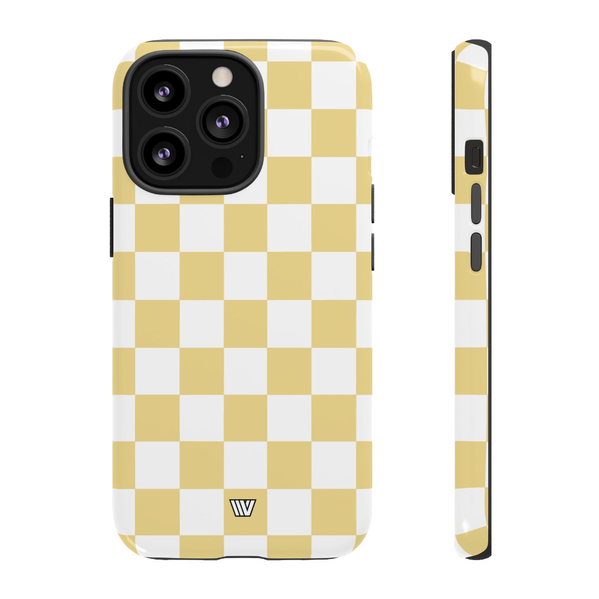 Banana Yellow Checkerboard Tough Phone Case