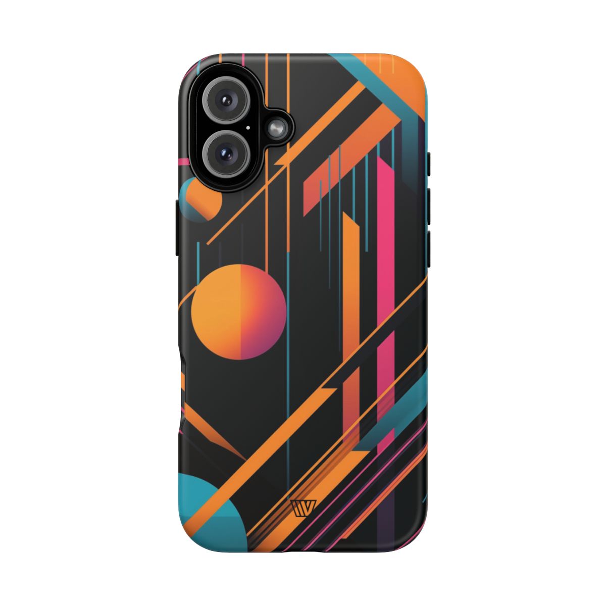 Tough Phone Case Dual-Layer Impact Resistant BOLD RETRO LINES