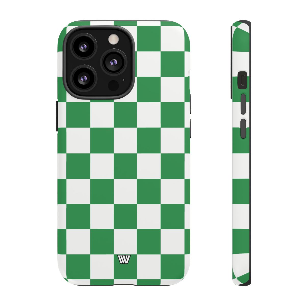 Green White Checkerboard Tough Phone Case