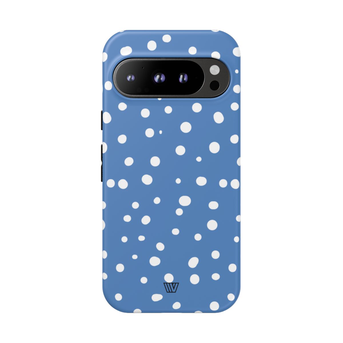 Dusty Blue Dots Tough Phone Case Dual-Layer Protection