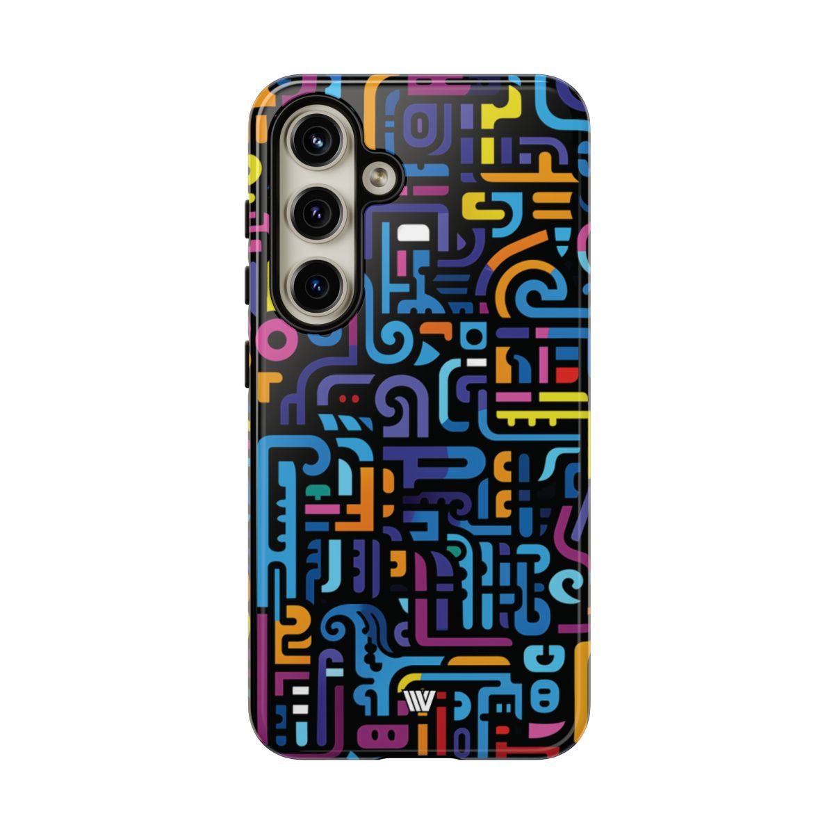 Tough Phone Case Dual-Layer Impact Resistant NEON GLYPHS