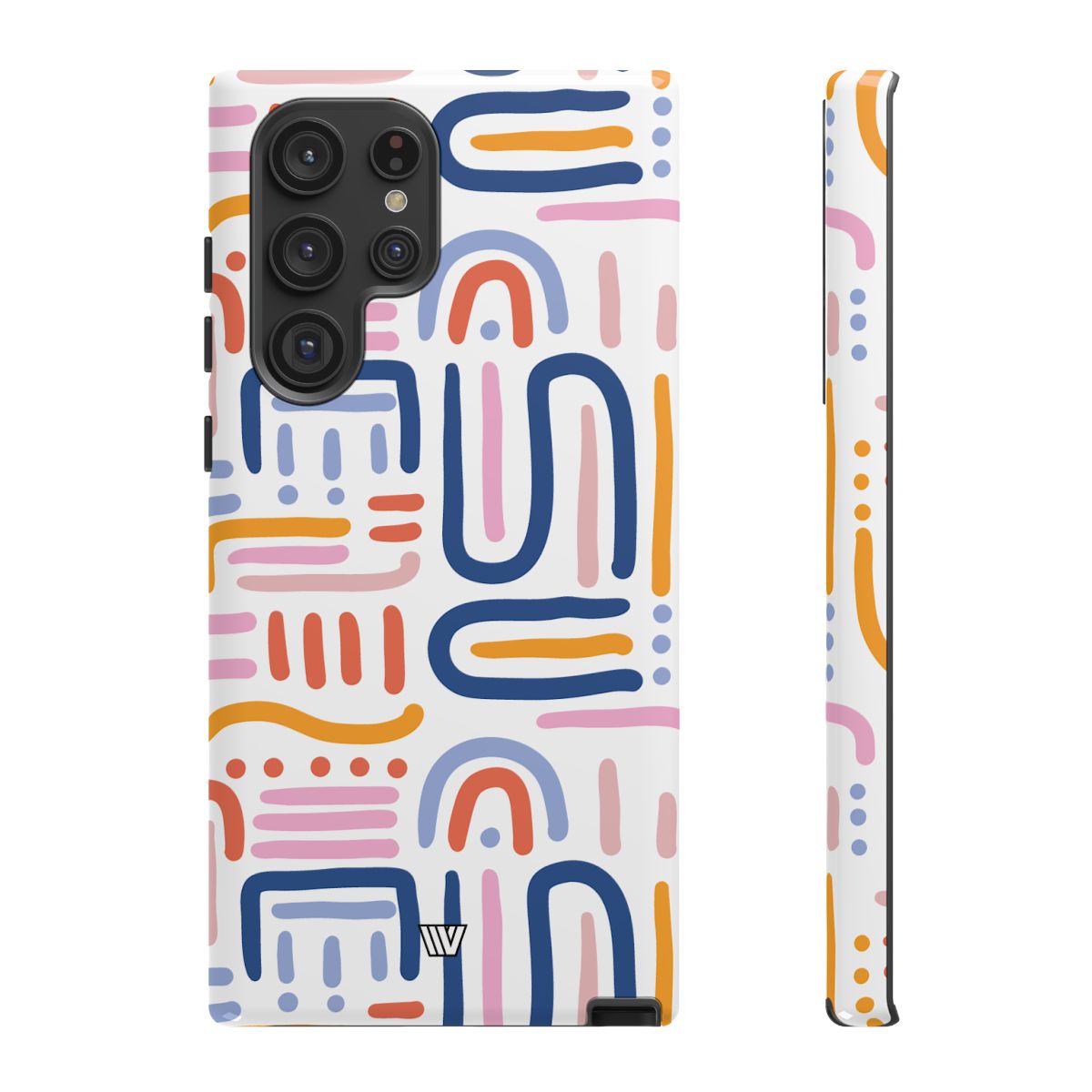 Tough Phone Case Dual-Layer Protection MEMPHIS BOLD LINES
